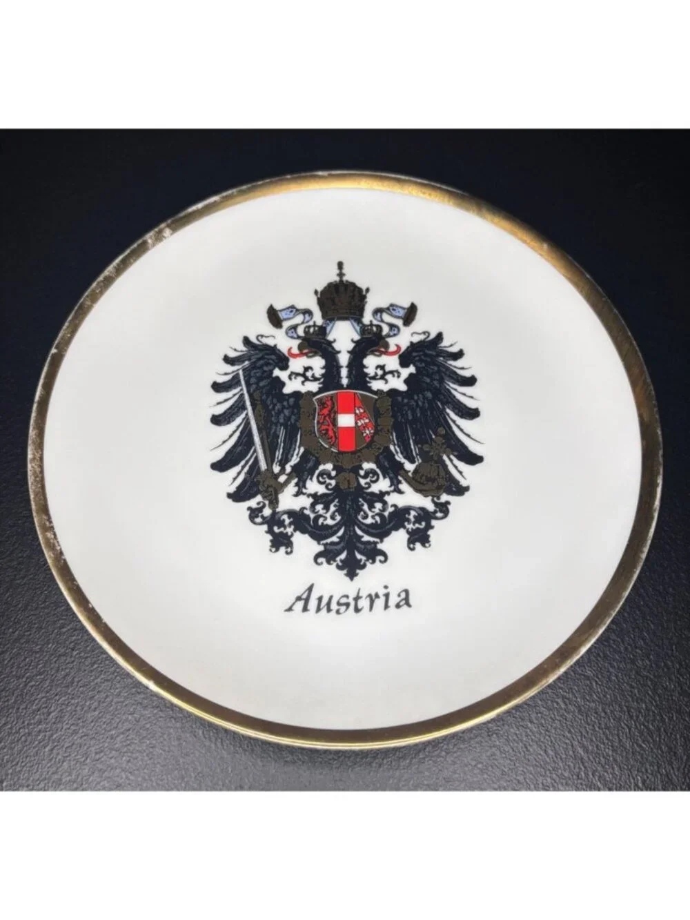 Coat Arms Empire Austria Collector Plate Eagle Imperial Crown Sword Doppeladler
